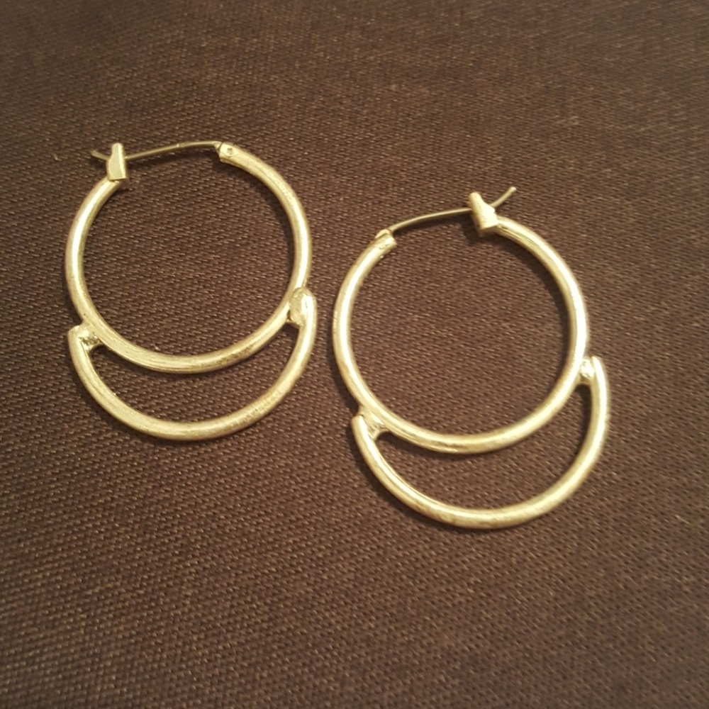 ▶️4 for $15◀️silver hoop earrings
